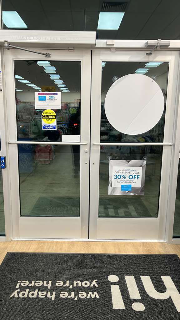 Commercial double doors at an entry